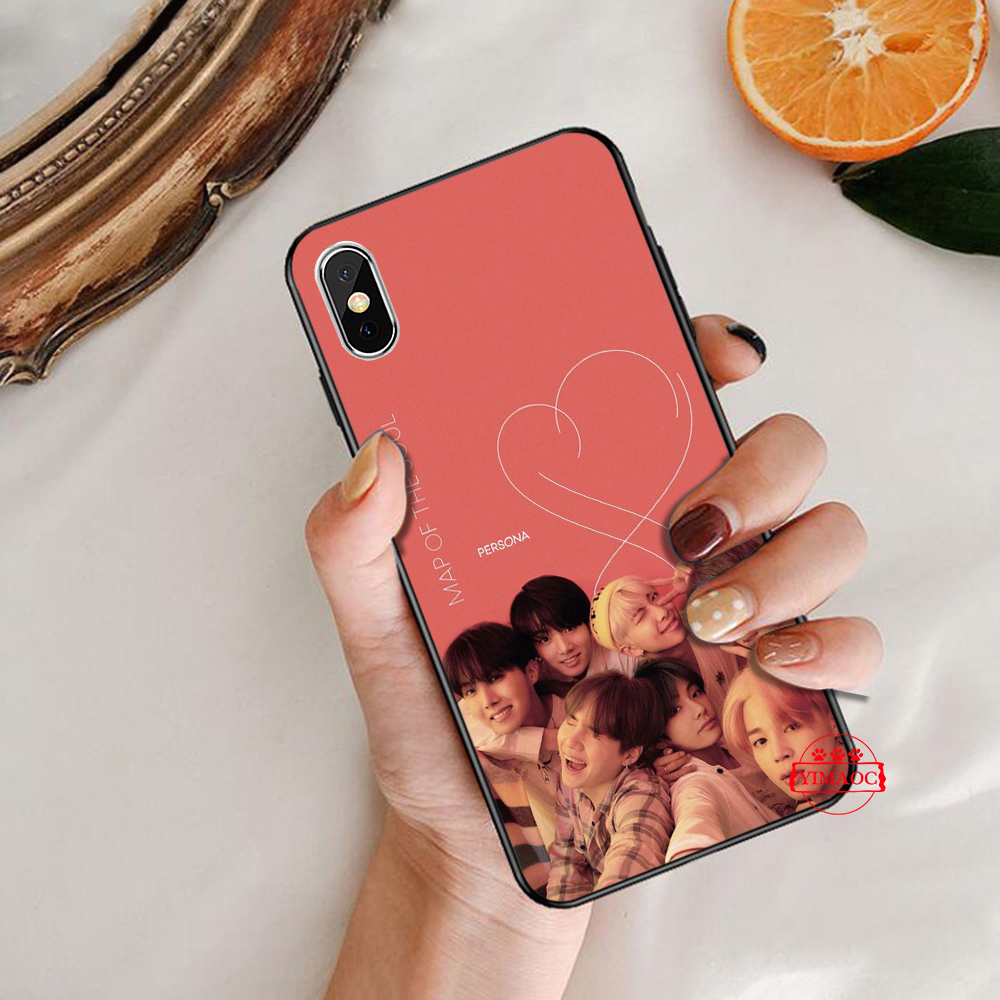 Ốp điện thoại mềm in hình nhóm nhạc kpop nam Bangtan BTS cho iPhone 5 5S SE 2020 6 6S 7 8 Plus X