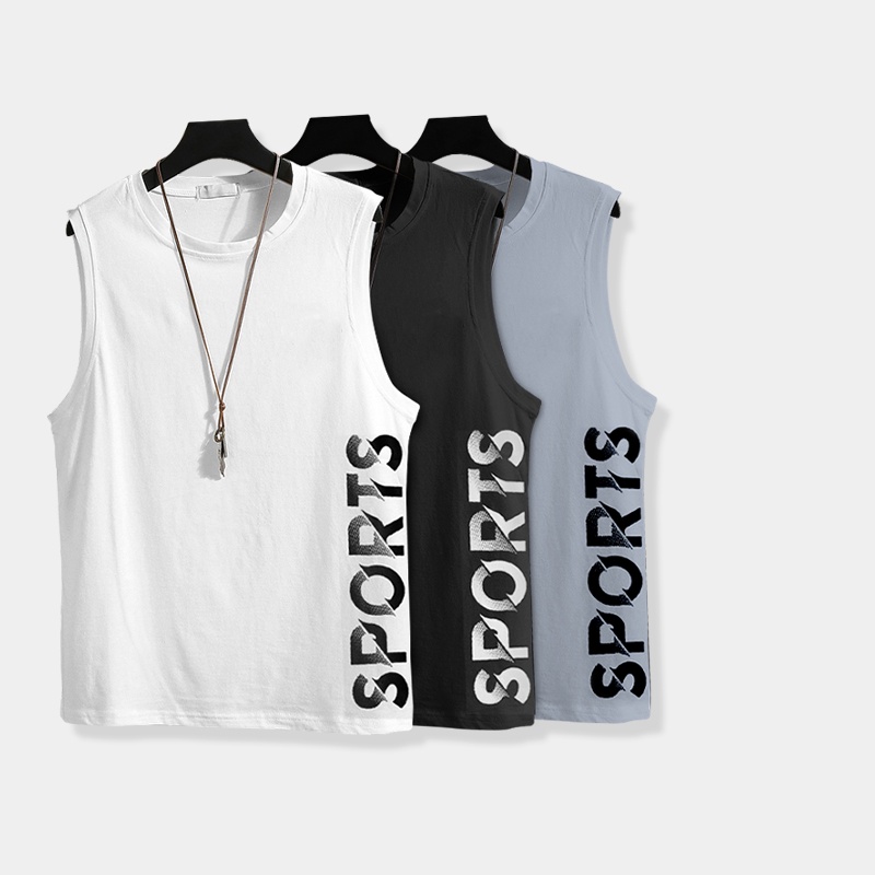 Áo tanktop 3 lỗ FUNS mã KC-W Áo thun nam cổ tròn form rộng sát nách tập gym co giãn mùa hè thu