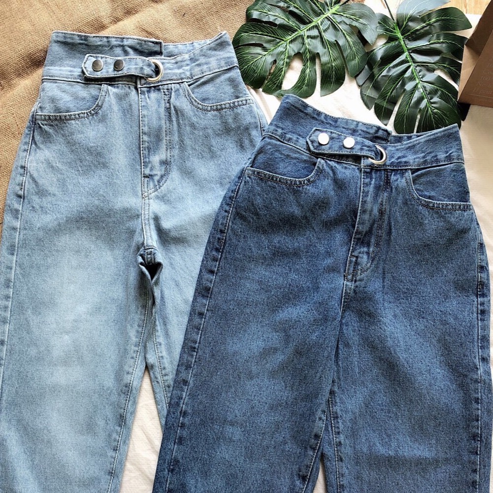[ CLIP THẬT] QUẦN JEAN BAGGY CẠP CAO PHỐI ĐAI KIỂU SIÊU HOT hàng loại 1, VẢI DÀY | BigBuy360 - bigbuy360.vn