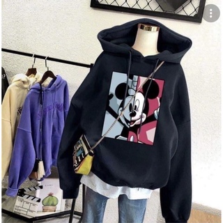 Áo nỉ có mũ mickey
