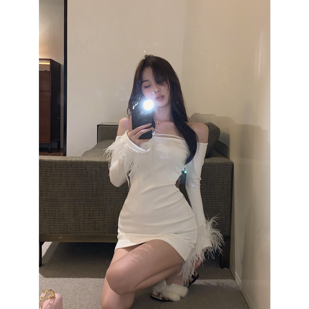 Đầm Cổ Chữ V Màu Trơn Thiết Kế Mỏng Quyến Rũ Thời Trang Dành Cho Mùa Hè