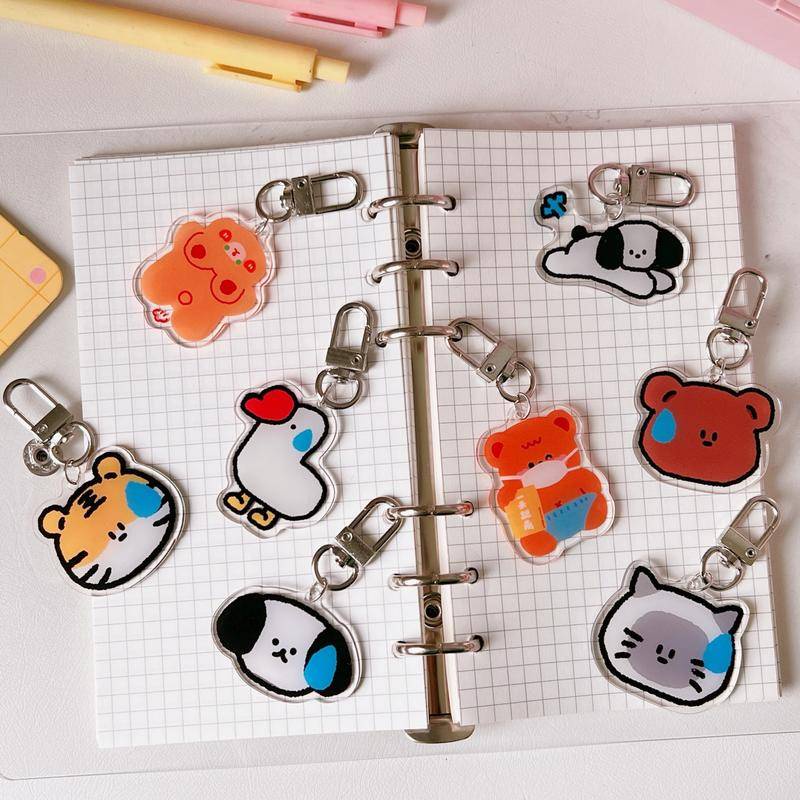 Móc Khóa Hình Gấu Bằng Acrylic Dễ Thương