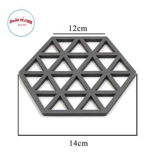 Đế lót cốc silicon – Miếng lót cốc, lót nồi, lót bát silicon hình lục giác – Buôn Rẻ 01327