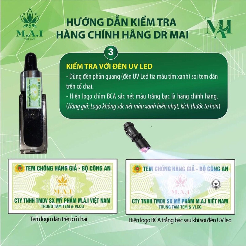 Serum Dr Mai hết thâm, sạch mụn 5ml, dành cho làn da mụn[ Chính hãng]