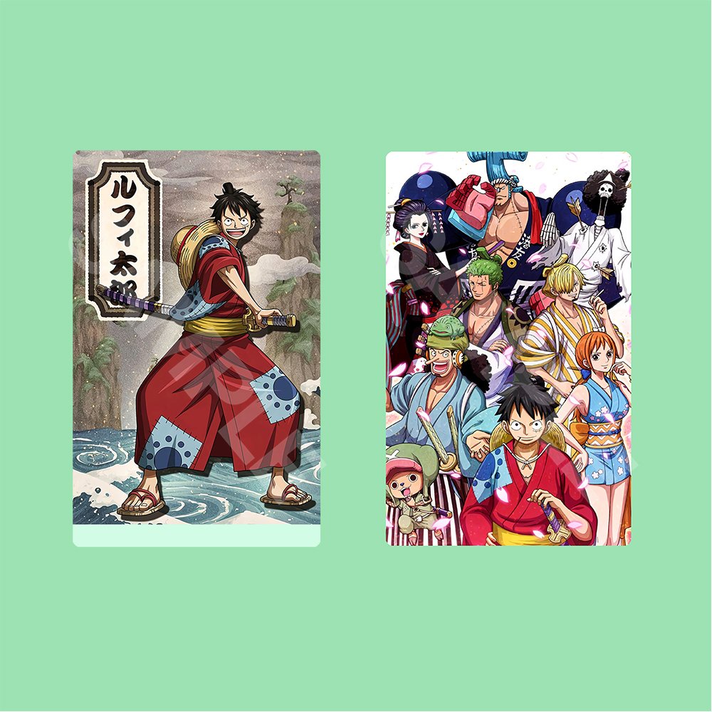 Ảnh thẻ in hình ONE PIECE ver WANO Đảo Hải Tặc card bo góc viền 5*8cm