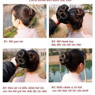 Búi tóc hoa trà, tóc búi hoa
