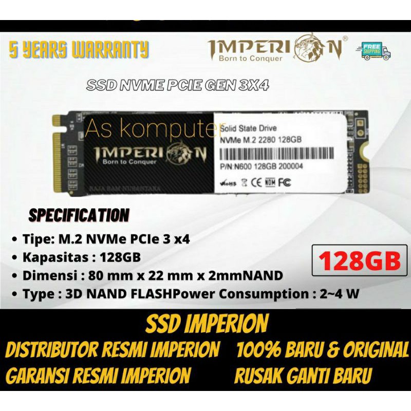 Ổ Cứng Ssd Nvme M.2 128gb 2280 Imperion Ssd Nvme M.2 Pcie Gen3 | BigBuy360 - bigbuy360.vn