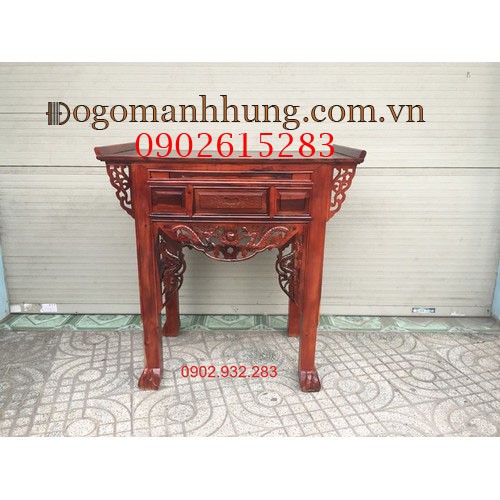 Bàn thờ gia tiên gỗ muồng 1 tầng kích thước 88 x 107 x 61 mẫu 19