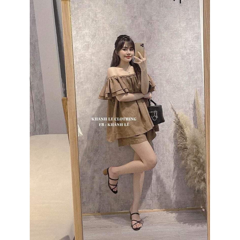 Bộ đồ nữ ❤️xả kho❤️Bộ set nâu