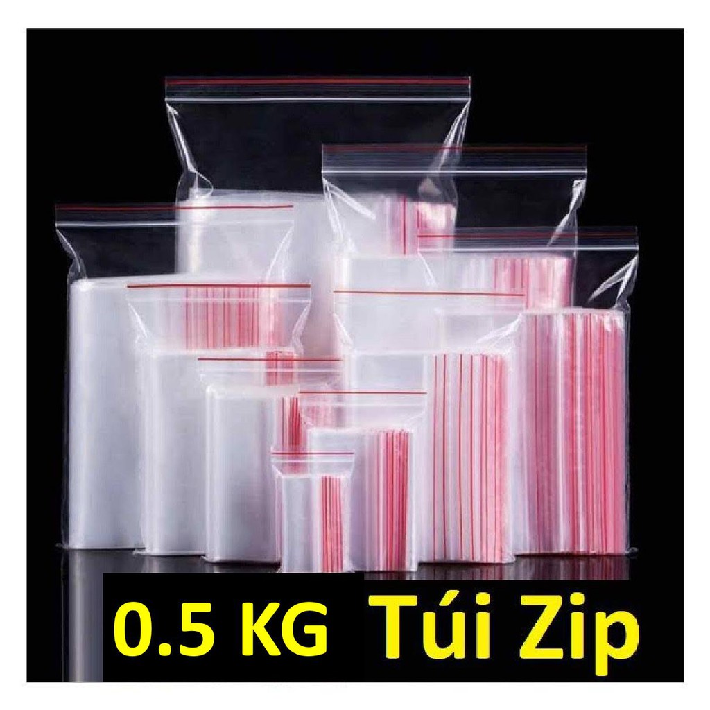 Túi Zipper Chỉ Đỏ Chống Bung Đựng Bột, Thuốc, Thực Phẩm, Phụ Kiện Chống Nước Kích Cỡ 10x14cm . Túi Zip Chỉ Đỏ Cao Cấp