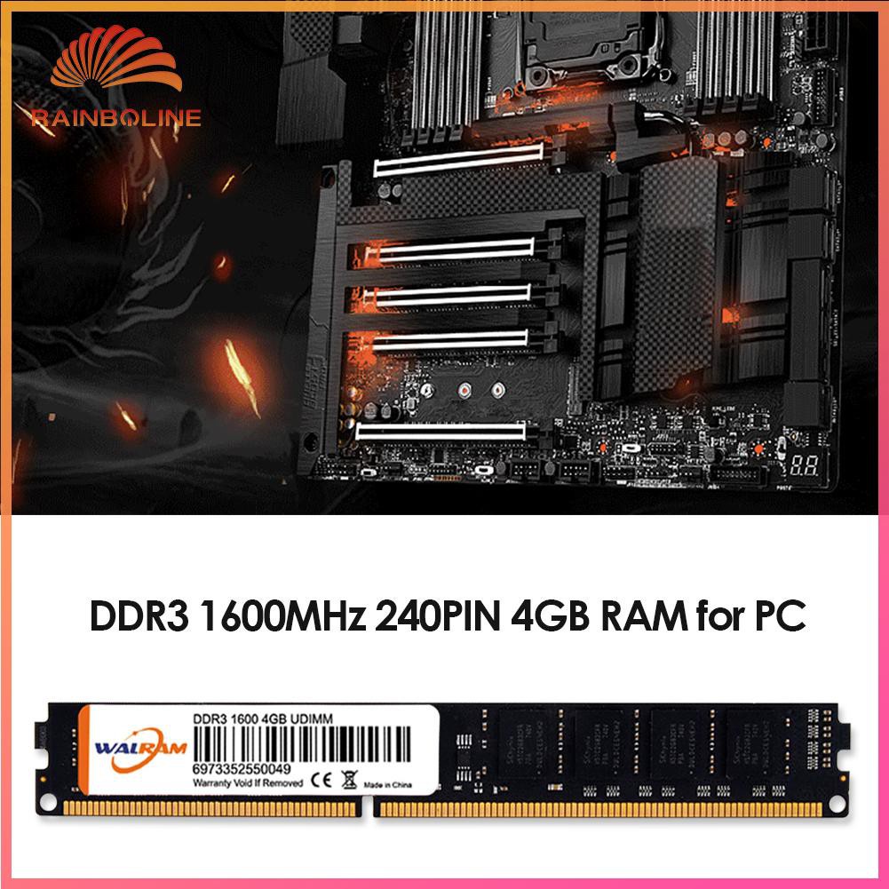 Bộ Nhớ Ram 240 Pin 4gb Pc3-12800 Ddr3 Ddriii 1600mhz Cho Máy Tính Bàn | BigBuy360 - bigbuy360.vn