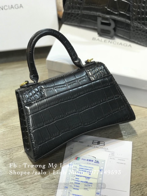 Túi Balencia quai xách da rắn size 23cm spsl kèm da test