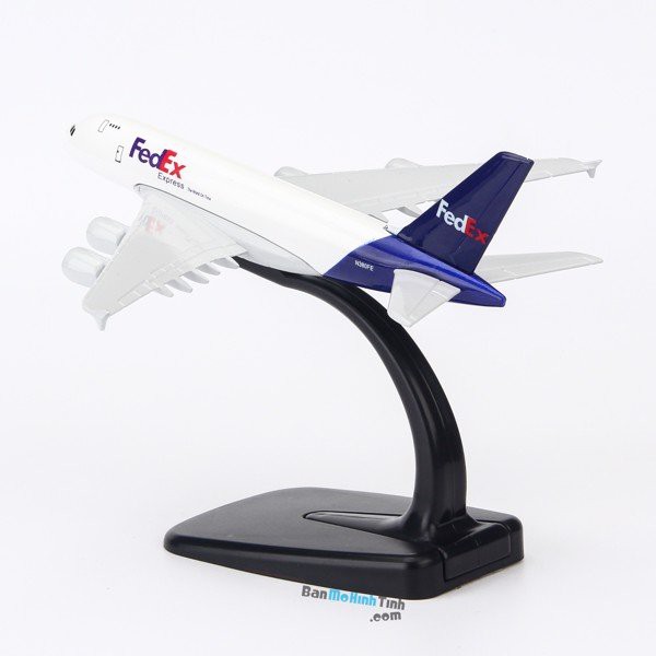 Mô hình máy bay FedEx Express Airbus A380 16cm Everfly