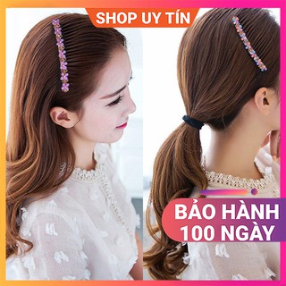 Kẹp tóc đính đá cao cấp cho người trung niên sang trọng iLita - Cặp búi cài tóc Hàn Quốc cho mẹ, bà lớn tuổi, người già