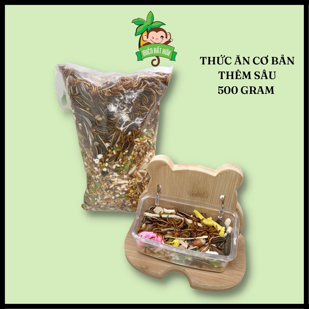 Thức ăn cho Hamster - Túi thức ăn chính ngũ cốc cơ bản 500gram cho hamster