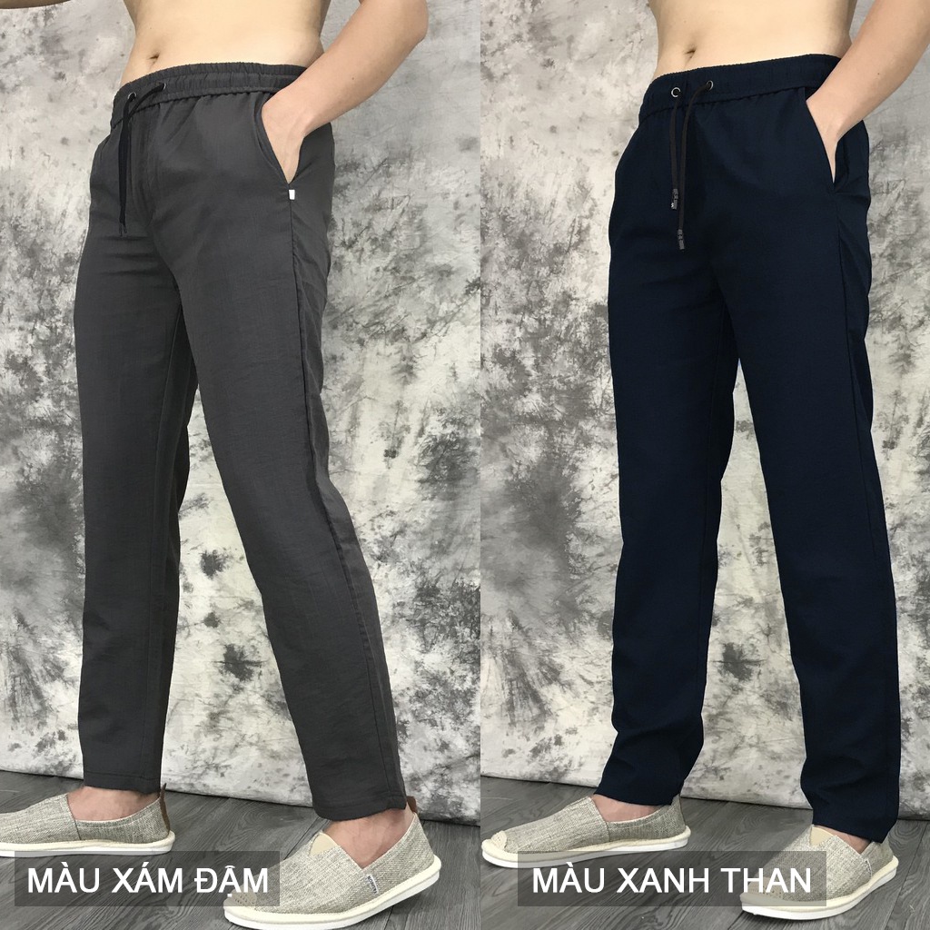Quần đũi nam dài ống suông cao cấp, cạp chun, thoải mái, mặc hàng ngày