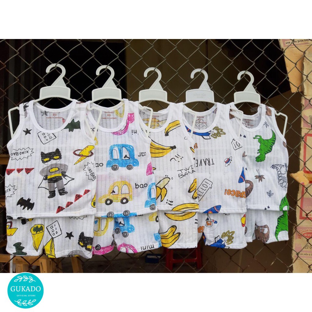 [XẢ KHO] Bộ quần áo cộc tay bé trai bé gái cotton giấy mềm mịn thoáng mát Thời trang sơ sinh cao cấp xuất khẩu