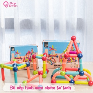 Bộ xếp hình nam châm từ tính 42 chi tiết và 64 chi tiết