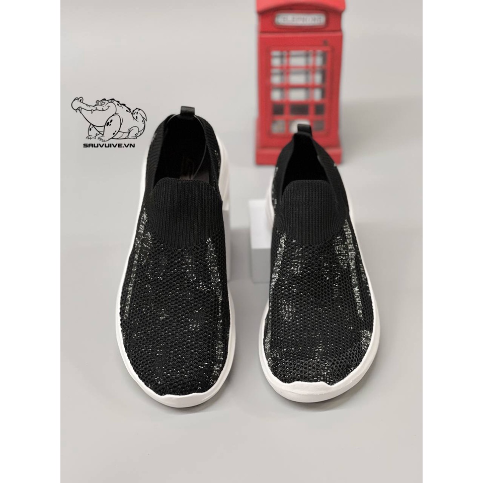 Giày Thể Thao Nữ Chạy Bộ , Du Lịch , Skechers 132005 Đi Êm Và Nhẹ , Thoáng Mát - Sấu Vui Vẻ