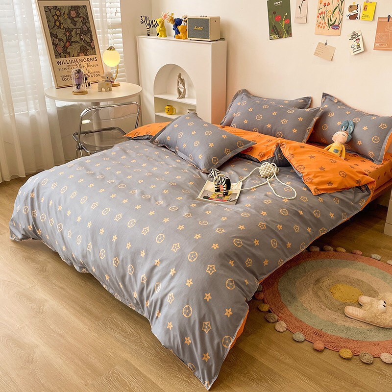 Bộ vỏ chăn poly cotton 4 món HASUKO mẫu mới drap giường bọc đệm đủ mọi kích thước m2 .m4 .m6 .m8 .2m2
