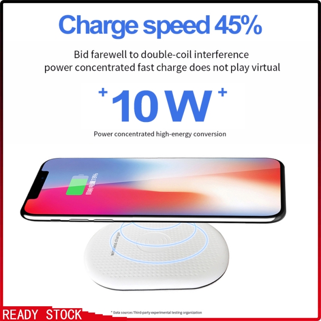 Qi Wireless Charger for iPhone 8 X XR XS Max 10W Fast Wireless Charging for Samsung S9 S8 Note 8 9