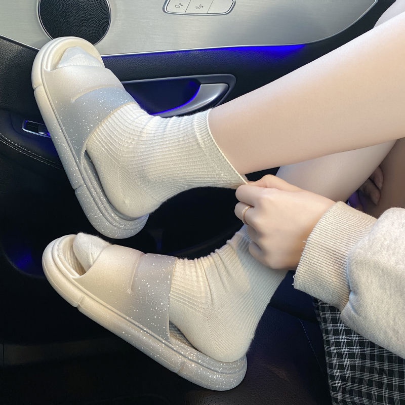 Oeggeo shop Dép Đế Dày Màu Gradient Cho Nam Và Nữ