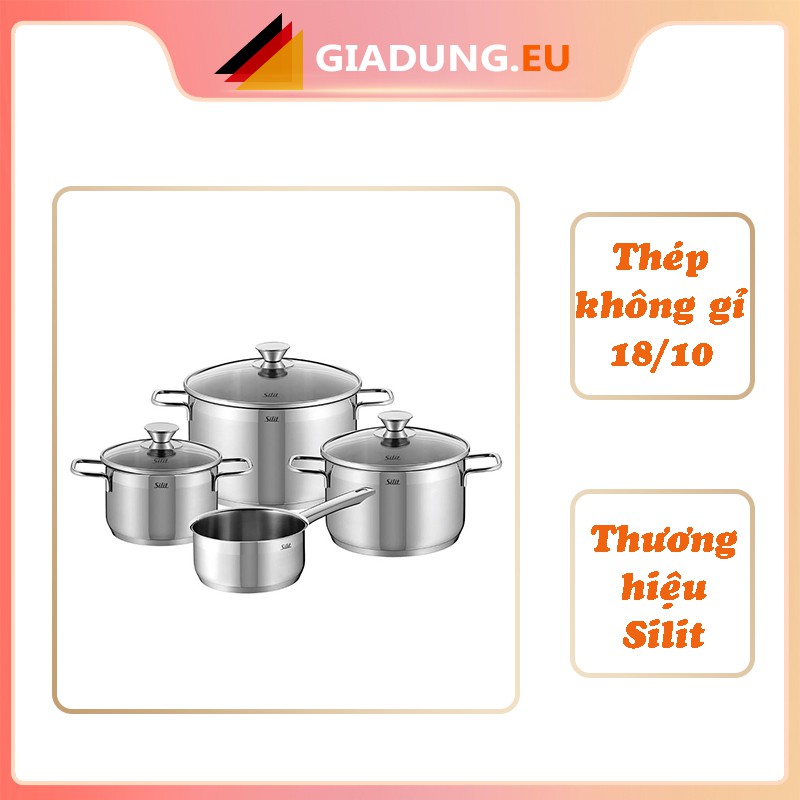 Bộ nồi silit pisa 4 món [CHÍNH HÃNG]