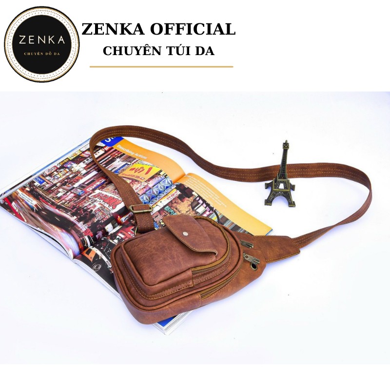 Túi da đeo chéo Zenka cao cấp phong cách lịch lãm sang trọng