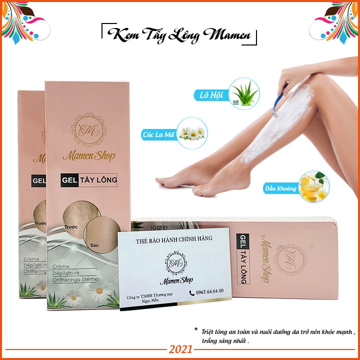 (có phiếu BH)  Kem Tẩy Lông Mamen Shop 120ml