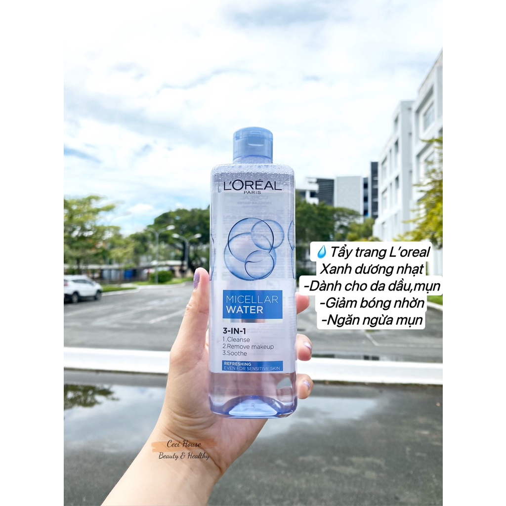 Nước Tẩy Trang L'Oreal Micellar Water 3in1 - Dành cho da dầu mụn