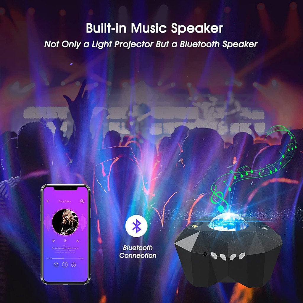 Ánh sáng phương Bắc Máy chiếu bầu trời đầy sao Cực quang Máy chiếu sao đêm Tinh vân Đèn mặt trăng có Bluetooth