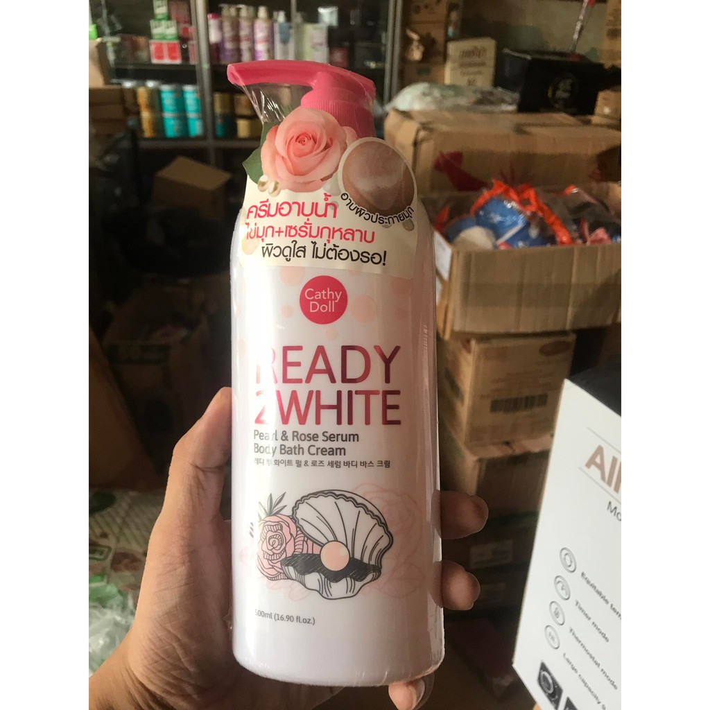 Sữa tắm Cathy Doll Ready 2 White Pearl &amp; Rose Serum 500ml