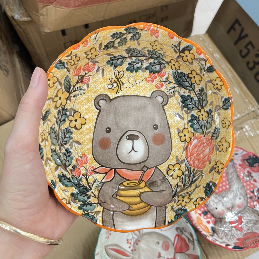Bát Ăn Cơm Hình Con Vật Ngộ Nghĩnh Chén Sứ Tô Salad, Tô lượn Bát Ăn Dặm Cho Bé Chén Dĩa Decor Dễ Thương