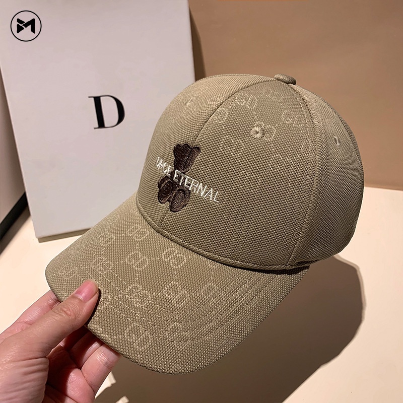 Mũ Lưỡi Trai Thêu Hình Gấu Cá Tính Thời Trang