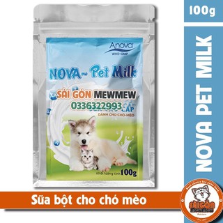 Nova Pet Milk - Sữa cho pet thú cưng, chó mèo gói 100gr