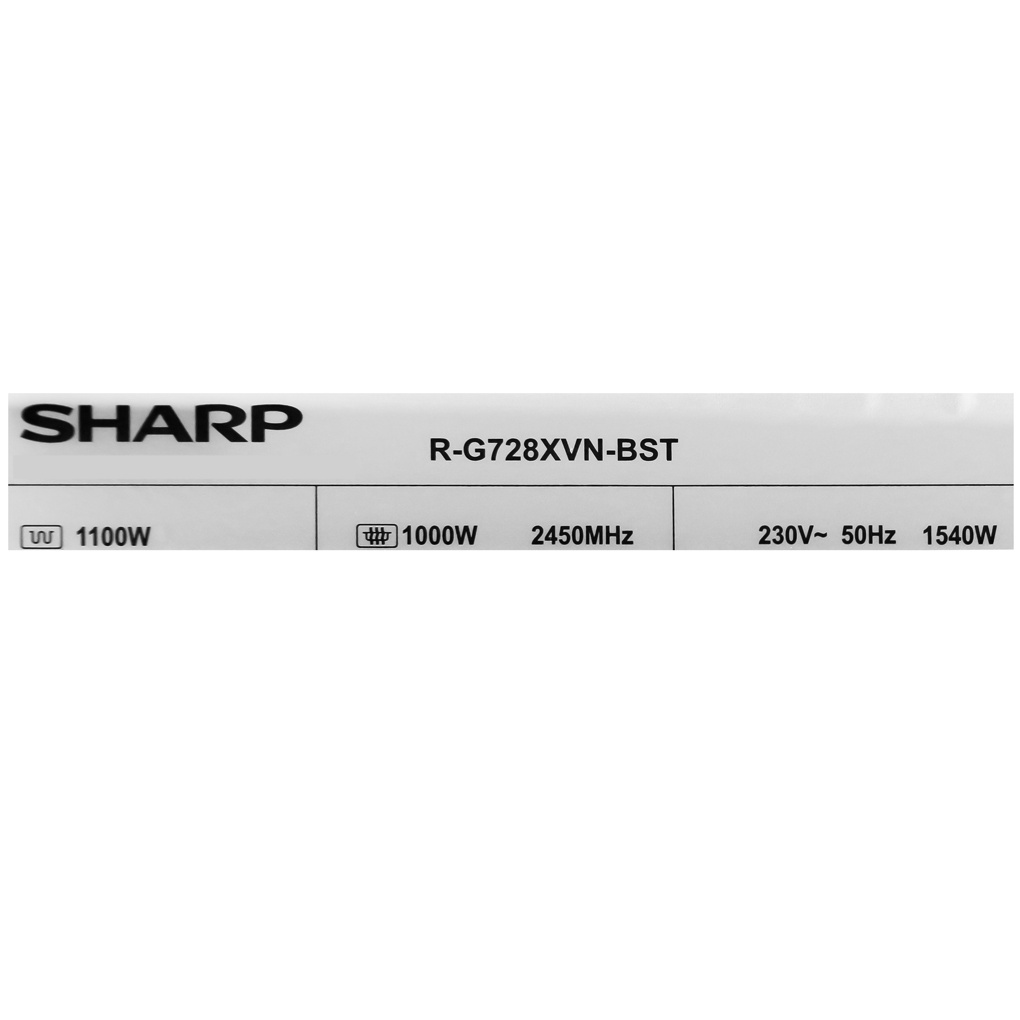 [Mã ELHADEV giảm 4% đơn 300K] Lò vi sóng có nướng Sharp R-G728XVN-BST 1000 W - Chính hãng BH 1 năm