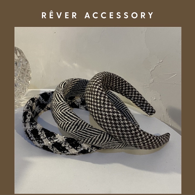 Bờm vải tweed cổ điển