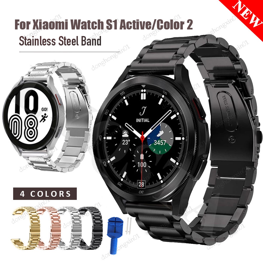 Dây Đeo Tay Bằng Thép Không Gỉ 22mm Cho Đồng Hồ Thông Minh Xiaomi Watch S1 Active / Color 2