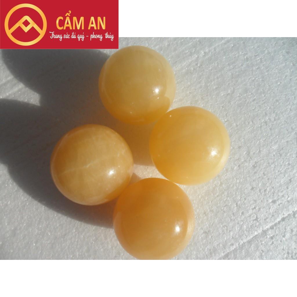 [Size 0.2 Kg] - Quả Cầu Phong Thủy Ngoc Hoàng Long Mạng Thổ - Kim, Đường Kính Khoảng 5.3cm - Phong Thủy Cẩm An