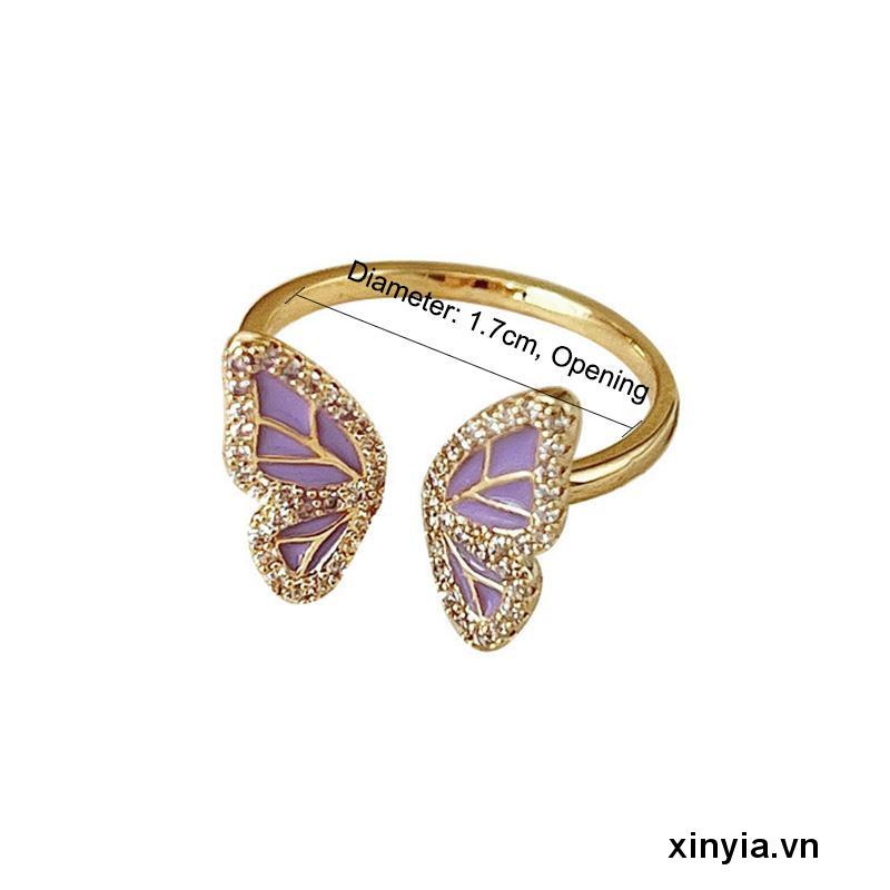 Nhẫn Hình Bướm Đính Ngọc Trai Thiết Kế Độc Đáo Chất Lượng Cao Cho Nữ