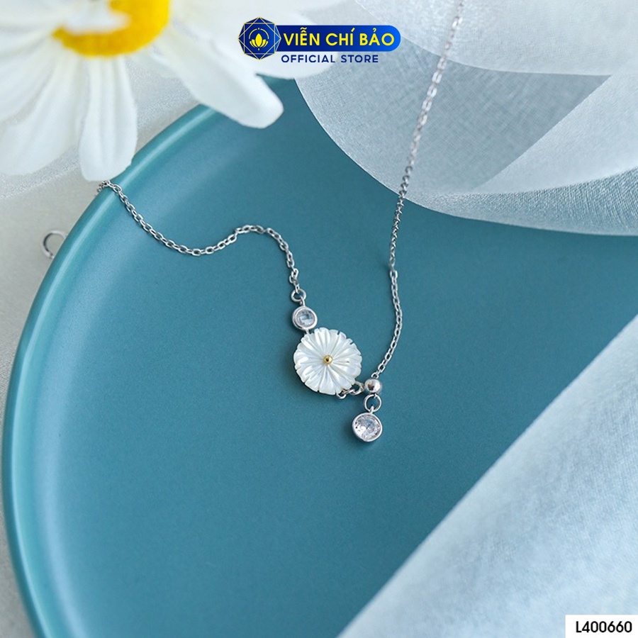 Lắc Tay bạc nữ cúc họa mi chất liệu bạc ý 925 thời trang phụ kiện trang sức Viễn Chí Bảo L400660