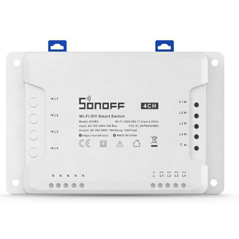 Công tắc wifi 4 kênh thông minh điều khiển từ xa qua điện thoại  SONOFF 4CH