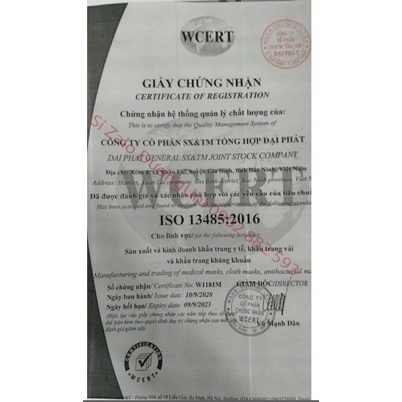 Khẩu trang KF94 phong cách HÀN QUỐC 4D kháng khuẩn Đại Phát