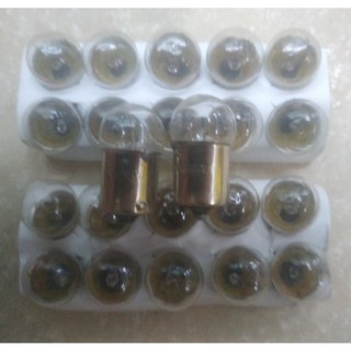 Bóng đèn sợi đốt đuôi gài BA15S 15mm 24V 10W đầu tròn