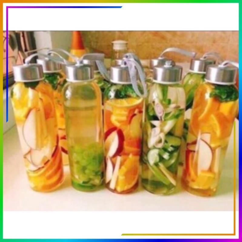[Thanh lý - Xả kho] - Bình nước thủy tinh - Bình đựng nước có dây xách dung tích 500ml. | BigBuy360 - bigbuy360.vn