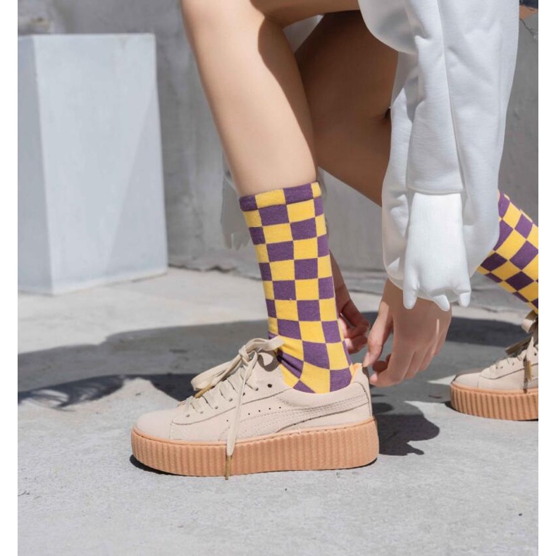 Vớ thể thao WAFNHA D621 cotton cổ vừa thời trang cho nữ