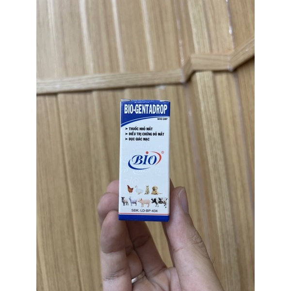 Thuốc nhỏ mắt dành cho chó mèo Bio Gentadrop - Điều trị đỏ mắt, đục giác mạc