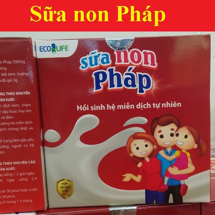 Sữa non pháp Ecolife hộp 30 gói hỗ trợ tăng cường miễn dịch date mới
