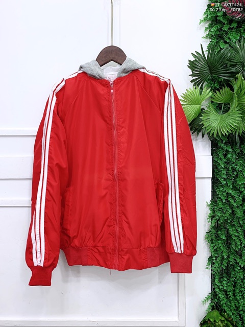 🎆𝐃𝐮̀ 𝟐 𝐋𝐨̛́𝐩🎆 BAC Áo Khoác Dù Phối Nón Nỉ Tay Sọc (Kèm Video, Hình Thật) | BigBuy360 - bigbuy360.vn