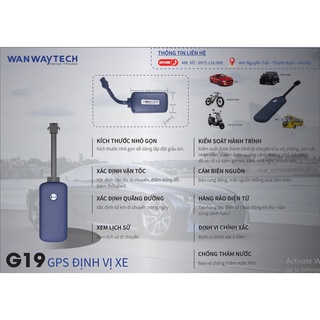 Định vị xe máy, ô tô G19 - Phần mềm tiếng Việt - Chính xác cao - Bản đồ google map ( không có đường lưỡi bò)